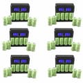Miniatyrbillede 2 af 2: Li-ion genopladelige batterier, 2800mAh kapacitet, alsidig kompatibilitet,48xBatteri 24Oplader, 3,7V