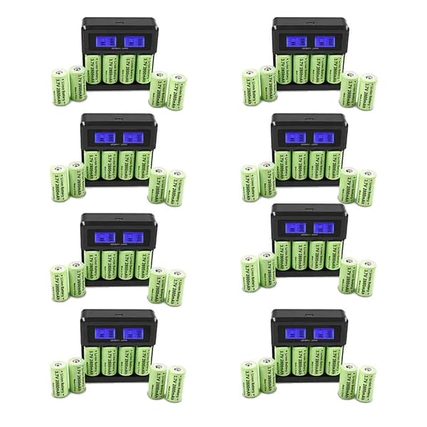 Li-ion genopladelige batterier, 2800mAh kapacitet, alsidig kompatibilitet,64xBatteri 32Oplader, 3,7V