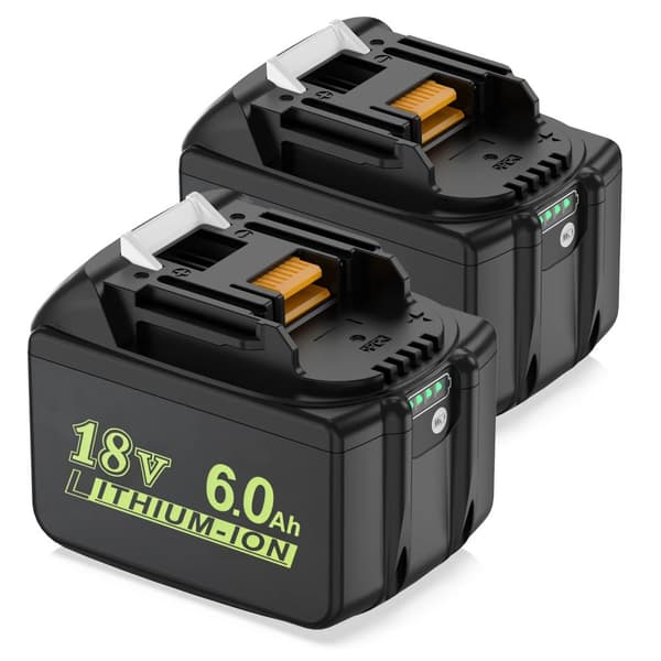 18V Li-ion-batteri, kapaciteter på 3,0Ah och 6,0Ah, bred verktygskompatibilitet,18V, 2ST 18V 6.0AH