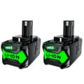 Pikkukuva 2 / 2: Ryobi P108 Akun Vaihto, 8000mAh Kapasiteetti, Li-Ion Teknologia,2 KPL 8000mAh