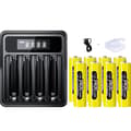Miniatyrbillede 1 af 2: 1.5V AA Genopladeligt Lithiumbatteri Sæt, Hurtig Opladning, 3400mWh Kapacitet,L156Lader 8Batteri