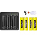 Miniatyrbillede 2 af 2: 1.5V AA Genopladeligt Lithiumbatteri Sæt, Hurtig Opladning, 3400mWh Kapacitet,L155Lader 4Batteri