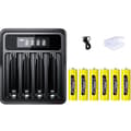 Miniatyrbillede 1 af 2: 1.5V AA Genopladeligt Lithiumbatteri Sæt, Hurtig Opladning, 3400mWh Kapacitet,L156Lader 6Batteri