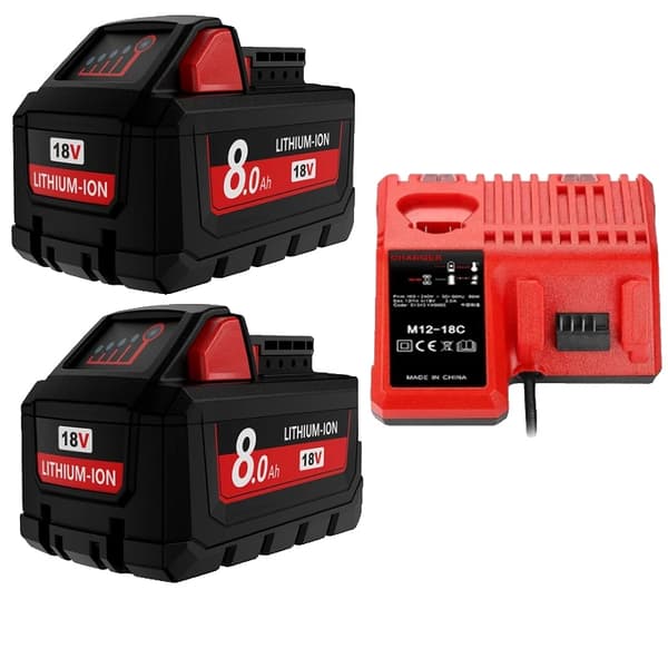 M18 Akkuadapteri, Korkea kapasiteetti 8000mAh, Nopea lataus,18V, 2B 1C