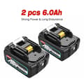 Miniatyrbillede 2 af 2: Genopladeligt batteri, 6,0Ah kapacitet, 18V Li-Ion teknologi,18V, MT-6.0Ahx2