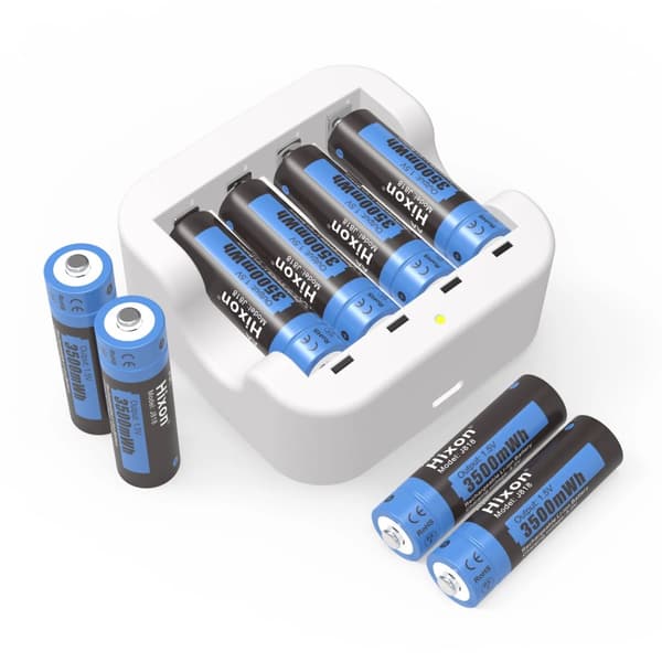 Ladattavat Li-Ion AA-paristot, 3500mWh kapasiteetti, nopea lataus 2 tunnissa,8 pc akkujoukko, 1,5 V