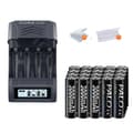 Miniatyrbillede 1 af 2: Palo AA Genopladelige Batterier, 3000mAh Kapacitet, USB Opladning,20pc AA med oplader, 1.2V