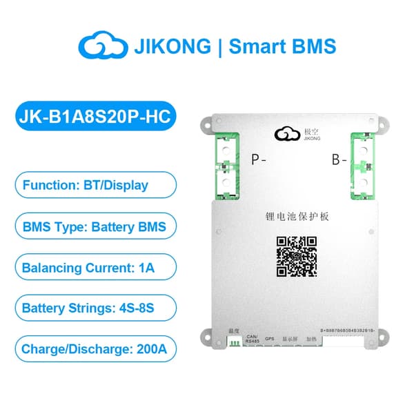 Smart Battery Management System, Op til 300A Opladning/Entladning, 4S-8S Kompatibilitet,JK-B1A8S20P-HC