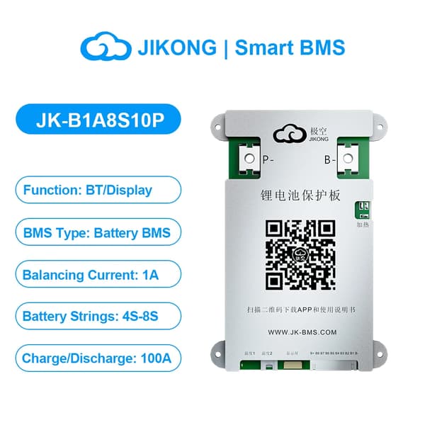 Smart Batterihanteringssystem, Upp till 300A Laddning/Urladdning, 4S-8S Kompatibilitet,JK-B1A8S10P