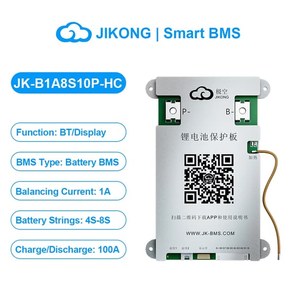 Smart Battery Management System, Op til 300A Opladning/Entladning, 4S-8S Kompatibilitet,JK-B1A8S10P-HC