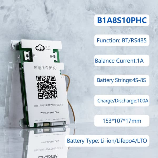 Smart Batteristyringssystem, Aktiv Balancefunktion, Overopladningsbeskyttelse,B1A8S10P-Varme-CAN