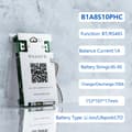 Miniatyrbillede 2 af 2: Smart Batteristyringssystem, Aktiv Balancefunktion, Overopladningsbeskyttelse,B1A8S10P-Varme-CAN