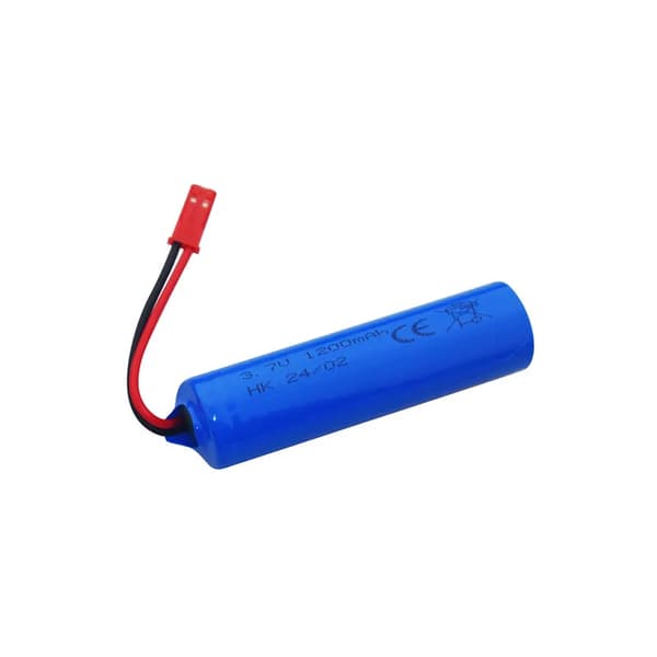 Li-ion batteri, 1200mAh kapacitet, 3.7V spænding, JST-2P stik