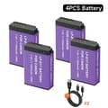 Miniatyrbillede 2 af 2: PALO LP-E17 Batteri, 1800mAh Kapacitet, Type-C Opladning,4 stk. batteri