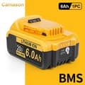 Miniatyrbillede 2 af 2: 6Ah Lithium-Ion Batteri, 18V/20V Kompatibilitet, Indbygget BMS for Sikkerhed,6Ah batteri 1 stk.