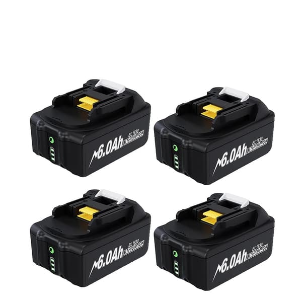 Uppladdningsbart litiumjonbatteri, 6,0 Ah kapacitet, förbättrade säkerhetsfunktioner,6.0AH-4PCS
