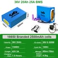Miniatyrbillede 2 af 2: Ebike Batteripakke, 48V 20Ah Kapacitet, 960WH Effekt,36V 20AH 30A BMS