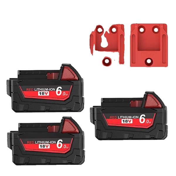 M18-batteri, 6000mAh kapacitet, kompatibelt med en mängd olika verktyg,3pes6000mAh 2pesVerktyg