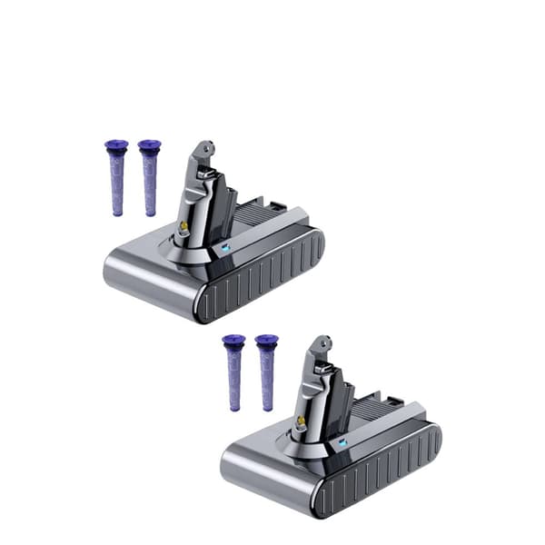 Erstatningsbatteri til V6, 6000mAh kapacitet, kompatibelt med flere modeller,2 stk 6,0 Ah batteri