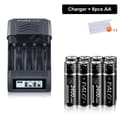 Miniatyrbillede 2 af 2: PALO AA Genopladeligt Batteri, 3400 mWh Kapacitet, Kompatibel Oplader Inkluderet,8 batterier 1 oplader
