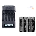 Miniatyrbillede 1 af 2: PALO AA Genopladeligt Batteri, 3400 mWh Kapacitet, Kompatibel Oplader Inkluderet,8 batterier 1 oplader