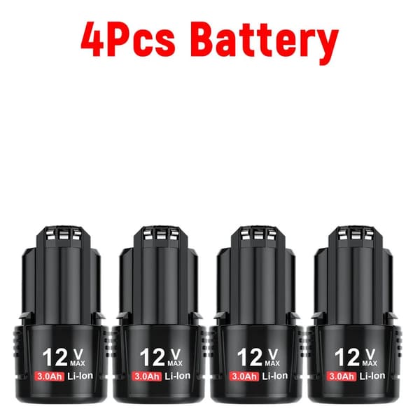 Bosch BAT411 Ersättningsbatteri, 3000mAh kapacitet, 12V Li-ion kraft,4st 3.0Ah Batteri