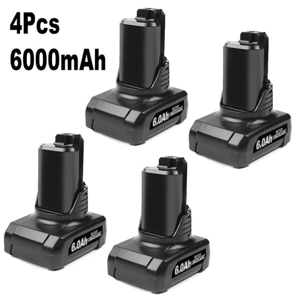 Ladattava akku Boschille, 6000mAh kapasiteetti, yhteensopiva useiden mallien kanssa,4 kpl 6000mAH akku