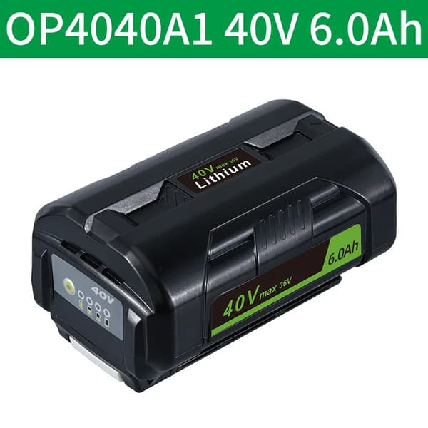 Ryobi 40V Batteri, Høj Kapacitet 6000mAh, Kompatibel med Flere Modeller,6000mAh
