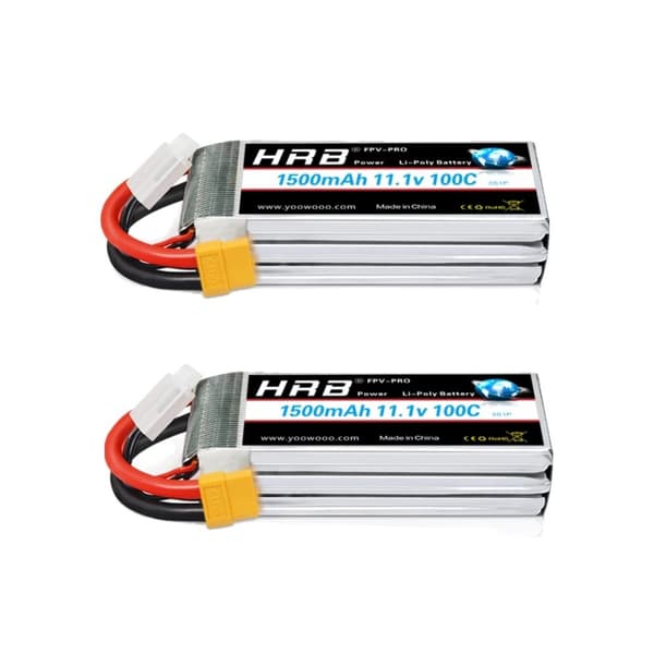 Li-Po-batteri, 11,1V, 1500mAh kapacitet,3s 1500mAh Xt60 2pc