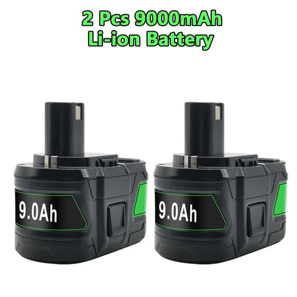 Ryobi 18V Akka, 9000mAh Kapasiteetti, Li-ion Teknologia,2 kpl 9.0Ah akku