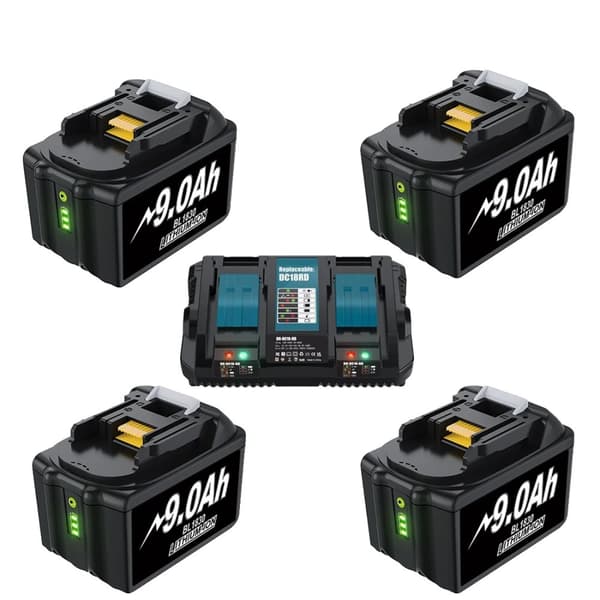 18V batteri, 9,0Ah kapacitet, dual port oplader,pakke 13