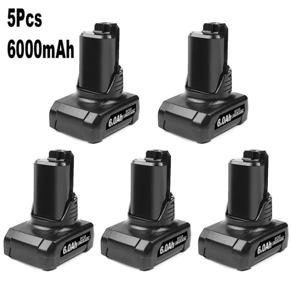 Ladattava akku Boschille, 6000mAh kapasiteetti, yhteensopiva useiden mallien kanssa,5 kpl 6000mAH akku