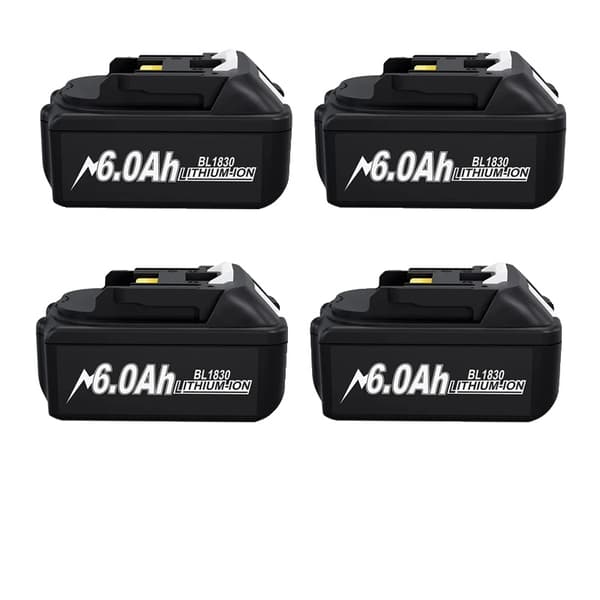 Akku, 6000mAh kapasiteetti, 18V litiumvoima,4 kpl