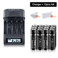 Miniatyrbillede 2 af 2: PALO AA Genopladeligt Batteri, 3400 mWh Kapacitet, Kompatibel Oplader Inkluderet,12 batteri 1 oplader