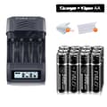 Miniatyrbillede 1 af 2: PALO AA Genopladeligt Batteri, 3400 mWh Kapacitet, Kompatibel Oplader Inkluderet,12 batteri 1 oplader