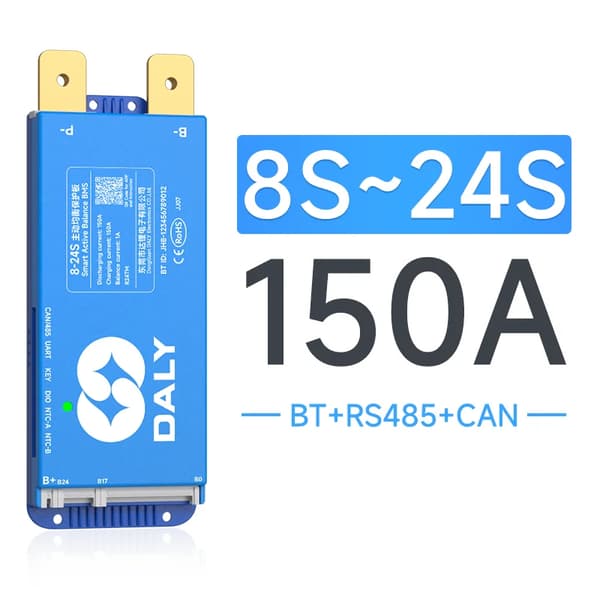 BMS Smart Batteristyringssystem, Bluetooth-forbindelse, Aktiv Balancefunktionalitet,8S-24S 150A BMS CAN