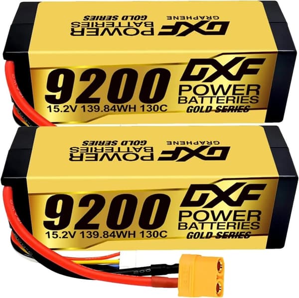 Lipo-batteri, 15.2V, 9200mAh, 130C,2PCS4S9200130CXT90