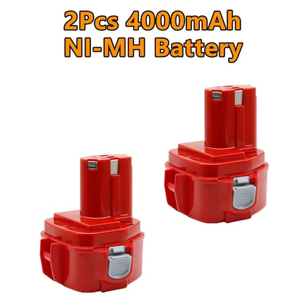 12V Ni-MH Erstatningsbatteri, 4000mAh Kapacitet, Kompatibel med Forskellige Enheder,2 stk. 4.0AH batteri