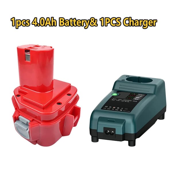 Powtree-batteri, 4000mAh kapacitet, kompatibelt med utvalda modeller,1 batteriladdare