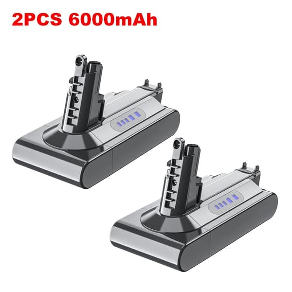 V10:n vaihtoakku, 6000mAh kapasiteetti, 25.2V jännite,2 kpl akkua
