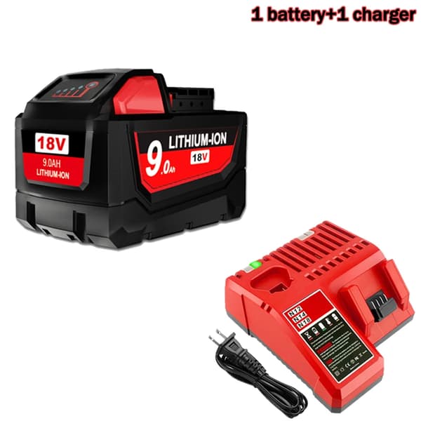 Litiumjonbatteri för M18, 9,0Ah kapacitet, LED-indikator,1 st 9.0 laddare