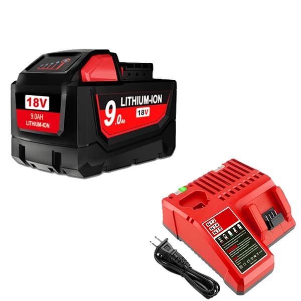 Litiumjonbatteri för M18, 9,0Ah kapacitet, LED-indikator,1 st 9.0 laddare
