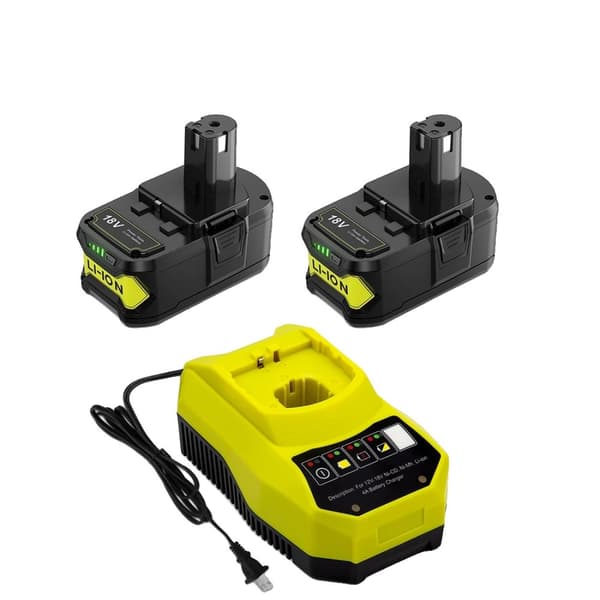 Roybi P108 Batteribyte, 6000mAh Kapacitet, Dubbel Laddare Ingår,2 batterier 1 laddare