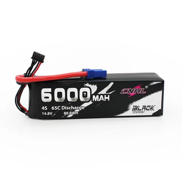 LiPo-akku, 6000mAh kapasiteetti, 14.8V jännite,4S 6000mAh 65C EC5