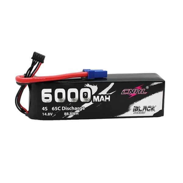 LiPo-akku, 6000mAh kapasiteetti, 14.8V jännite,4S 6000mAh 65C EC5