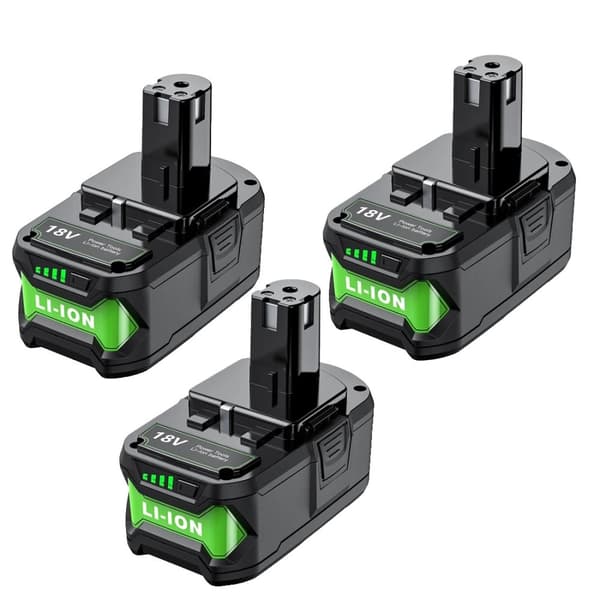 Ryobi P108 Batteri, 9000mAh Kapacitet, 18V Li-ion,18V, 3 Batteri