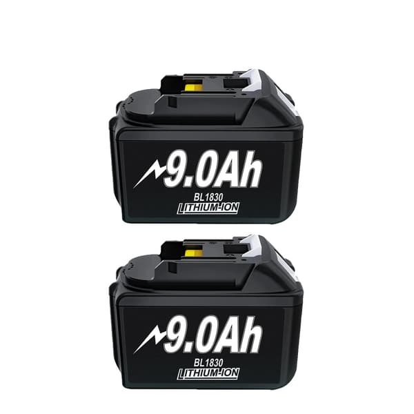 Vaihtobatteri, 9000mAh kapasiteetti, yhteensopiva useiden mallien kanssa,2 kpl 9.0Ah akkua