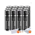 Miniatyrbillede 1 af 2: Genopladelige Lithium AA-batterier, 3400mAh kapacitet, USB-C hurtigopladning,12 stkbatteri