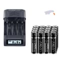 Miniatyrbillede 1 af 2: PALO AA Genopladeligt Batteri, 3400 mWh Kapacitet, Kompatibel Oplader Inkluderet,16 batteri 1 oplader