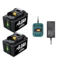 Miniatyrbild 1 av 2: 18V-batteri, 9,0Ah kapacitet, dubbelportladdare,paket 8